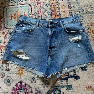 Reformation denim shorts